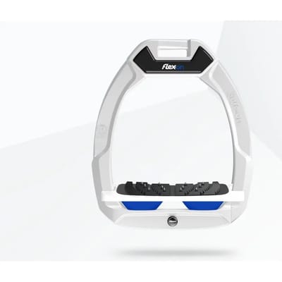 Veiligheidsspanners Paardrijden Ingelaten Ultra Grip Wit/Wit/Blauw Flex-On Safe-On
