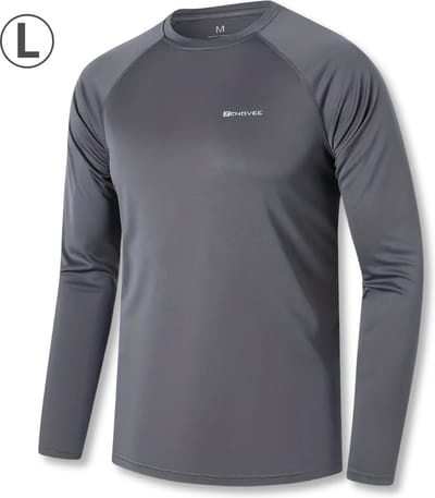 Bovista Rash Guard - Surf Shirt - Zwemkleding - UV Beschermende Kleding - Voor Zwemmen - Surfen - Duiken - Donkergrijs - Maat L