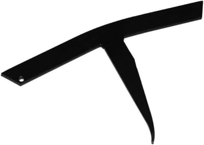 Leisteen Brug - Dakpan Bewerker - Leien Recht Maken - Gebogen Punt - 300 x 30 mm - Zwart