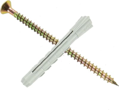 Fischer UV 5 X 30 61026 Universele nylon deuvelschroeven voor algemeen gebruik - 1) 1 Pck. (15 Dübel+Schrauben)