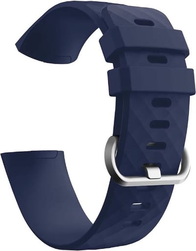 Go Go Gadget - Wafelband - geschikt voor Fitbit Charge 3 Sport - Blauw - SM