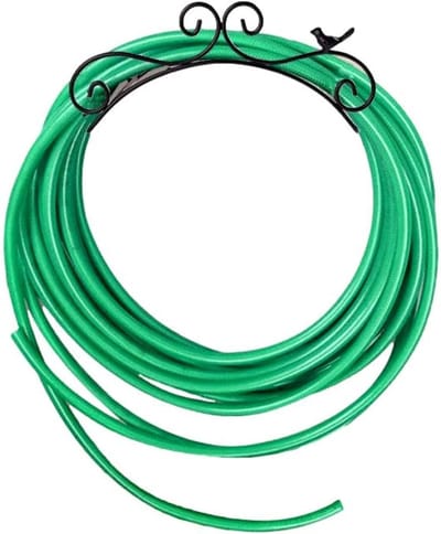 Tuinslanghouder Gietijzer - Slang Oproller - Tuin Opbergen - Met Vogelmotief - 38x17 cm - Zwart