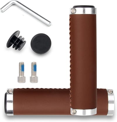 Ergonomische Fietshandvatten van Kunstleer met Enkele Lock-on Klem voor MTB en BMX, Lichtgewicht en Comfortabel Fietshandvat voor Optimale Grip