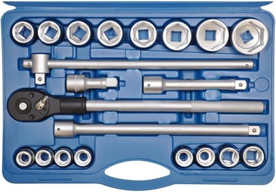 SW-Stahl 07660L dopsleutelset I 21-delig I 3/4 inch I gereedschapskoffer industriële kwaliteit