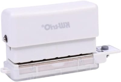 Papierperforator 6 gaten - Mini perforator - Notitieboek personaliseren - Met afvalbak - 3 vellen capaciteit - Transparant