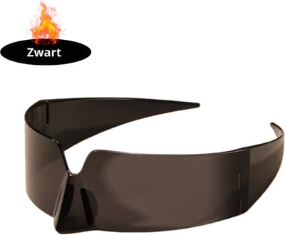 Bovista - Festival Bril - Rave - Space - Techno - Freaky Glasses - Heren - Dames - Zonnebril - Zwart grijs