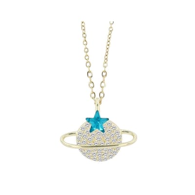 AKZENT Akzent damesketting met hanger "Bony" van 925 Sterlingzilver, gerhodineerd, duurzaam