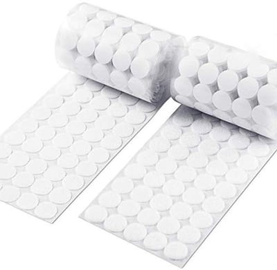 Dailygoods- Kleefpunten 10 mm - Klittenband Punten 1008 Stuks - Zelfklevend - Haken/Lussen - Ideaal voor Knutselen - Voor Lichte Voorwerpen