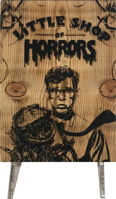 CharredArt - Houten Bord Little Shop of Horrors | Hout kunst - Huis decoratie woonkamer - Wanddecoratie accessoires - Film - Halloween