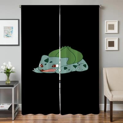 Intérieur Maison Rideaux de Cuisine pour Salon 2 Pièces Rideaux Occultants Rideau de Porte P-pokemon-n Partition Décoration Chambre W50xH70cmx2pcs-CL gray