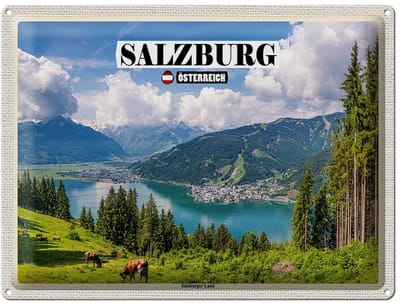 Blechschild Reise Österreich Salzburger Land Natur 40x30cm