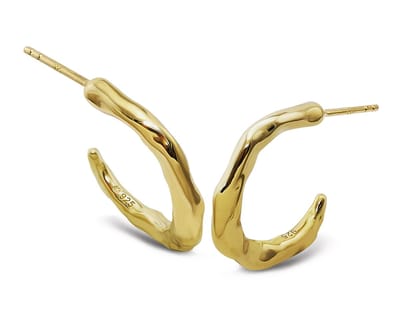 Jwls4u Earparty Oorstekers Hoops Gold-Plated JE044G