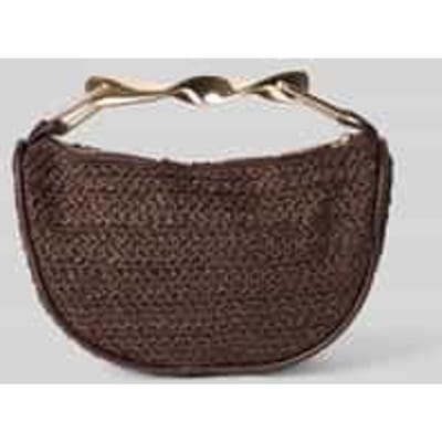 Handtas in vlechtlook met korte hengsel