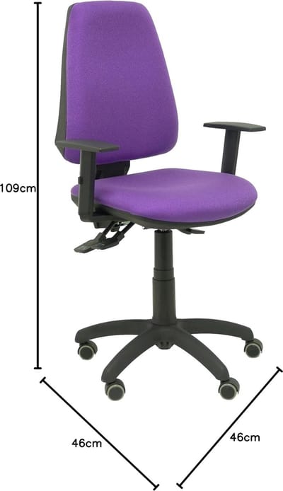 Bureaustoel - Kantoorstoel Ergonomisch - Comfortabel Werken - Sync-mechanisme - 109x46x46 cm - Paars