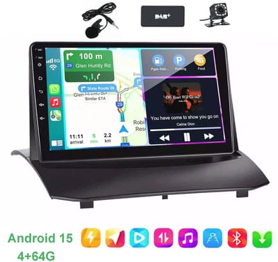 ESSGOO CarPlay autoradio geschikt voor Ford Fiesta | 2009 t/m 2017 | Android 15 | Draadloos Apple CarPlay & Android Auto | 4GB + 64GB | 2009 2010 2011 2012 2013 2014 2015 2016 2017 | Bluetooth & Wifi | 12LED Achteruitrijcamera | DAB+ | Microfoon