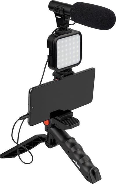DÖRR Vlogging Kit VL-5 LED-videolamp Aantal LEDs: 35 Bi-Color