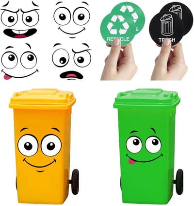 Allecto - Vuilnisbakstickers - Decoratieve stickers - Zelfklevend