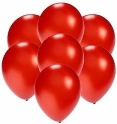 Party ballonnen in klein formaat - rood - 200x - 13 cm - feestartikelen/versiering