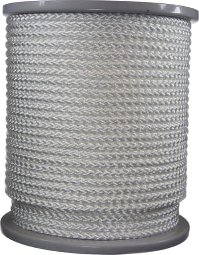 Gevlochten Koord – 200 meter – 8mm - Wit – Touw - Haspel