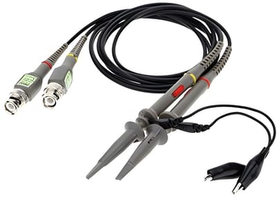 Oscilloscoopsonde - 100 MHz clipsonde testkabel - 1 set van 2 stuks - P6100+100 MHz