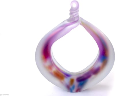 Glassculptuur een lang leven kristal glas - handgemaakt gezandstraald multi ca 29 cm hoog