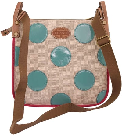 Handtas Fossil Wmns Schoudertas Key-per Crossbody Aqua Beige - UNI