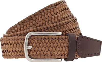 Vanzetti Leren Riem Braided Men's Belt 35 mm W105 Night Blue Donkerblauw