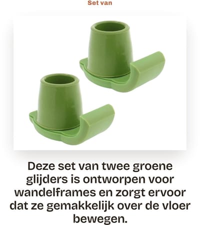 Dailygoods- Looprek Set van Twee - Glijders Inclusief 25mm Rubber Hulzen - Geschikt voor Wandelframes - Vermindert Slijtage - Antislip Beweging