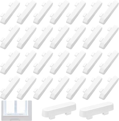 30 Stuks Afvoerputdeksels, Waterdichte Slotdoppen voor Vensterbanken, Ventilatie Grille Beschermers, Vervangende Afvoer Caps, Wit en Duurzaam Design