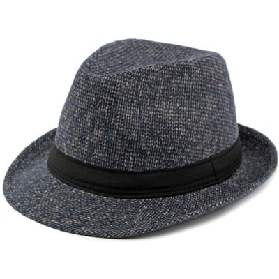Britse Top Jazz Hoed voor Gentleman Hoed Middelbare Leeftijd Mannen Eenvoudige Effen Kleur Wollen Tophoed Casual Elegant Jazz Hoed Fedora's Feestpet gray