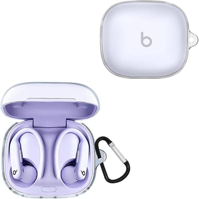 Ultradunne Beschermhoes voor Bluetooth Hoofdtelefoons - Siliconen, Schokbestendig, Transparant Met Sleutelhanger