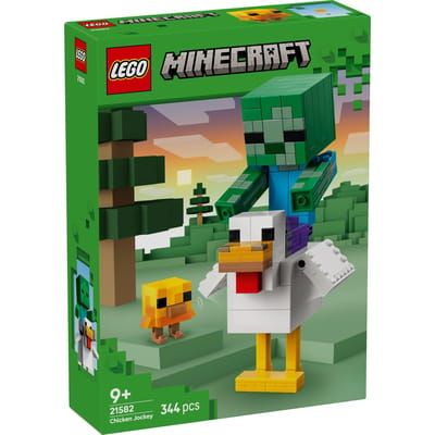 LEGO® Minecraft® Kipberijder Bouwspeelgoed - Gamingdecoratie met Babyzombie, Kip en Kuiken - Cadeautip voor Jongens en Meisjes Vanaf 9 Jaar - 21582