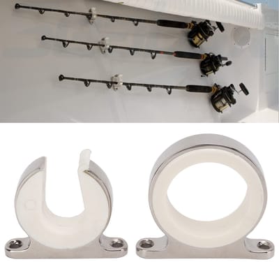 Dailygoods- Hengelrek Roestvrij Staal - Wandgemonteerde Hengelhouder - Verticaal/Horizontaal - Duurzaam - Auto/Motoraccessoire - Kwalitatieve Prestaties