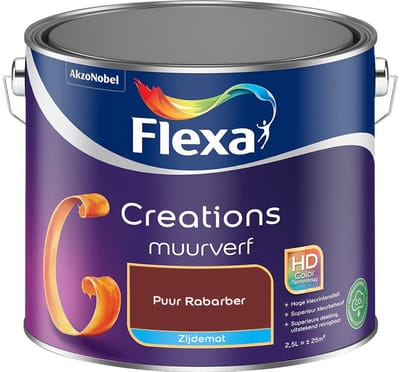 Flexa - Creations Muurverf Zijdemat - Puur Rabarber - Mengverf - 2,5 L