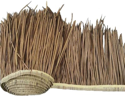 Rieten dakrol - Dakbedekking - Terras decoratie - Weerbestendig materiaal - 50x100 cm - Natuurlijk groen