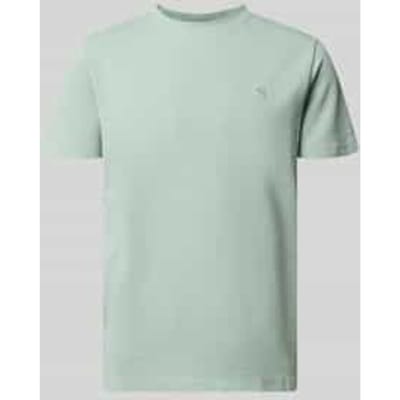 T-shirt met structuurpatroon en gestikt logo