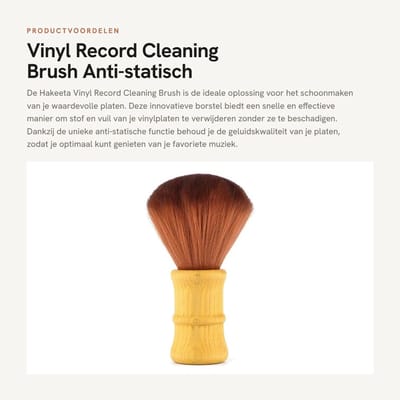 Dailygoods - Vinyl Record Cleaning Brush - Anti-statisch - Effectief reinigen - Geschikt voor LP's - Verwijdert stof en vuil - Ideaal voor muziekcolle...