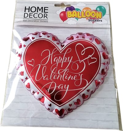 Home-Decor - Muur - Decoratie - Ballon - Sticker - Happy Valentine's day - Valentijn - Liefde