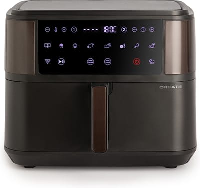 CREATE - Airfryer zonder olie 10 L met scheidingssysteem - 10 vooringestelde programma's - Zwart - AIR FRYER DUAL