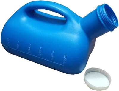 3000 ml roze urinefles met deksel voor mannen - voor onderweg, ziekenhuis, outdoor, auto, camping - blauw .