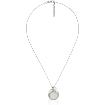 Orphelia Dames 925 Sterling Zilveren Pendant met Ketting - Wit ZH-4569