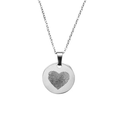 Ketting Vingerafdruk Hart Goud