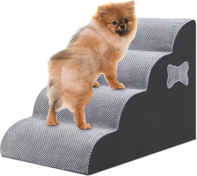Hondentrap voor kleine honden - 4 treden - Antislip en Hoge Dichtheid Schuim