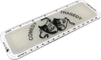 Liniaal komedie/tragedie 15 cm