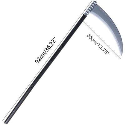 Faux Fauchard Faucheur 4 Sections Trident Démon Jouet Accessoires Cosplay Halloween Type 2 black
