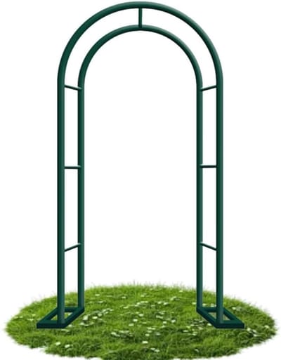 Metalen Tuinboog - Pergola Rozen - Decoratie Bruiloft - Roestbestendige Coating - 2.0-2.5m - Groen