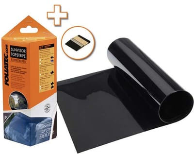 Foliatec Topstripe Reflex zonneband diepzwart (metalised) 15x152cm
