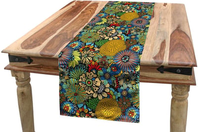 ABAKUHAUS Tafelrunner – 40x225 cm – Meerkleurig – Wasbaar op 40°C