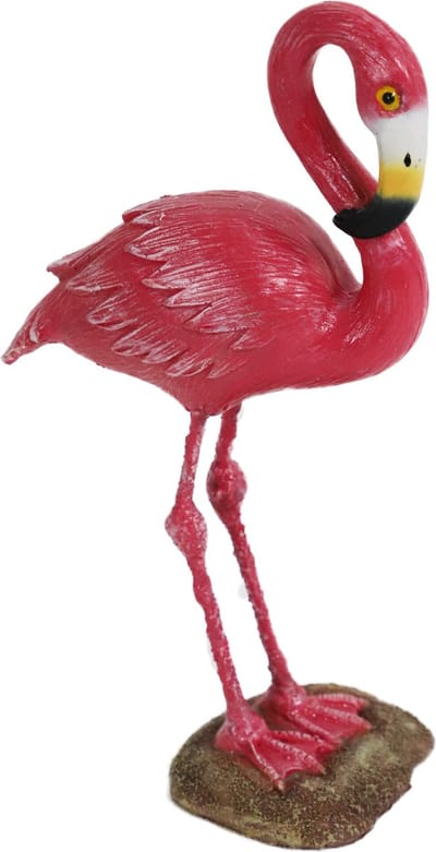 De Boon Flamingo aquarium ornament roze | 16 cm | polyresin decoratie