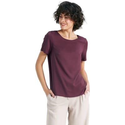 Basisblouse met korte mouwen voor dames Nife